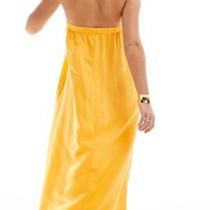 Yellow Strapless Maxi Dress